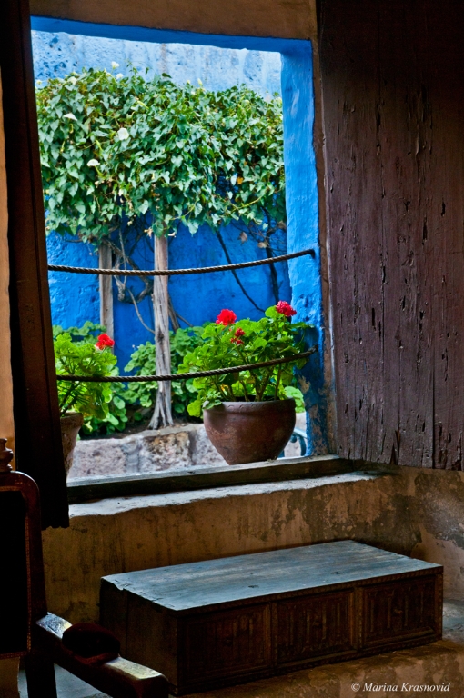 View from a window at the Santa Catalina Monastery